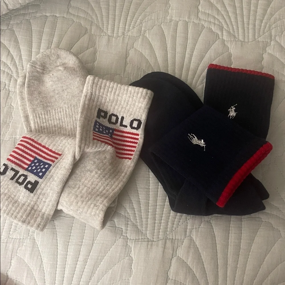 NWT two pairs Ralph Lauren socks size 9-11